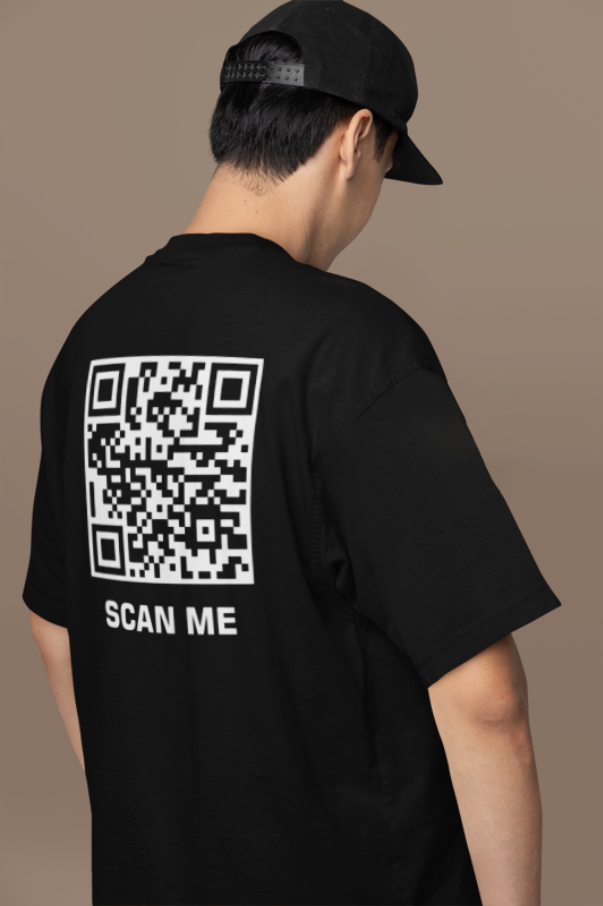 Custom QR Code Shirt – Black