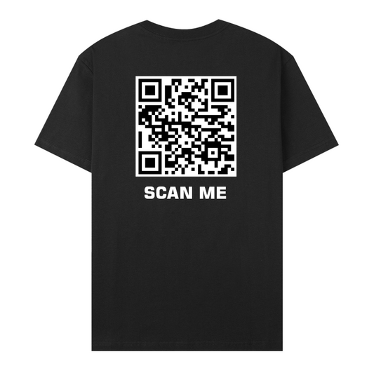 Custom QR Code Shirt – Black