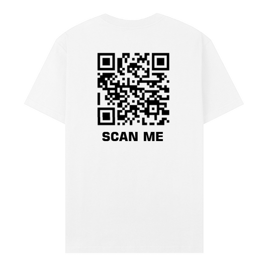Custom QR Code Shirt – White