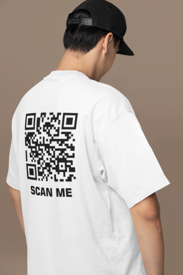 Custom QR Code Shirt – White