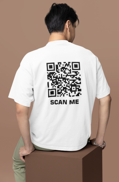 Custom QR Code Shirt – White